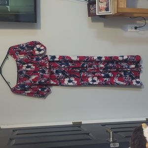 High waisted two-piece poly spandex crop/pant set